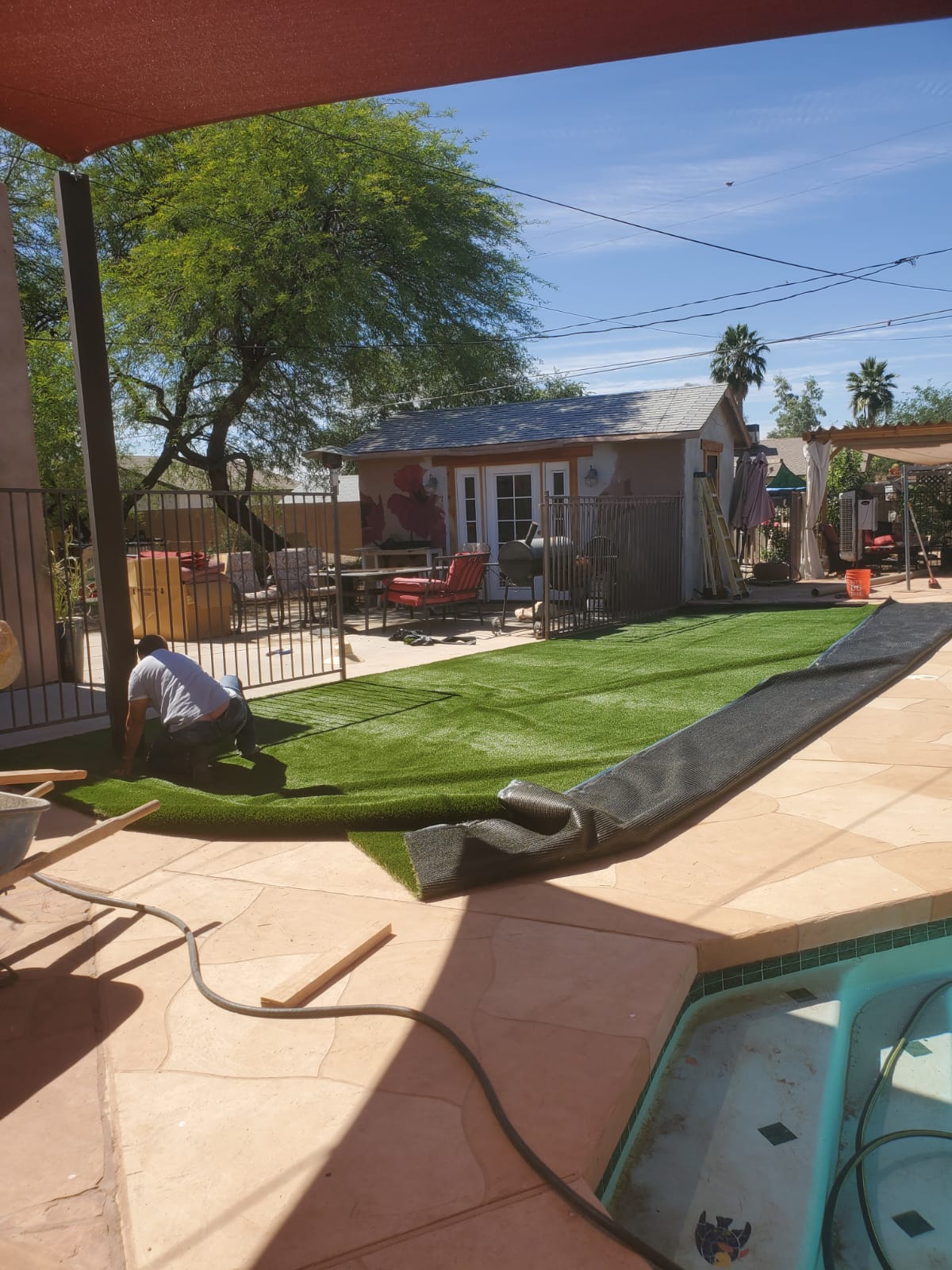 Grass installation project by Zion Landscaping Services